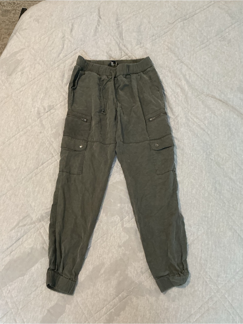 Banana Republic Olive Cargo Joggers with Patch Pockets